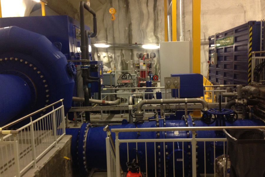 Interiøret i maskinsalen.
