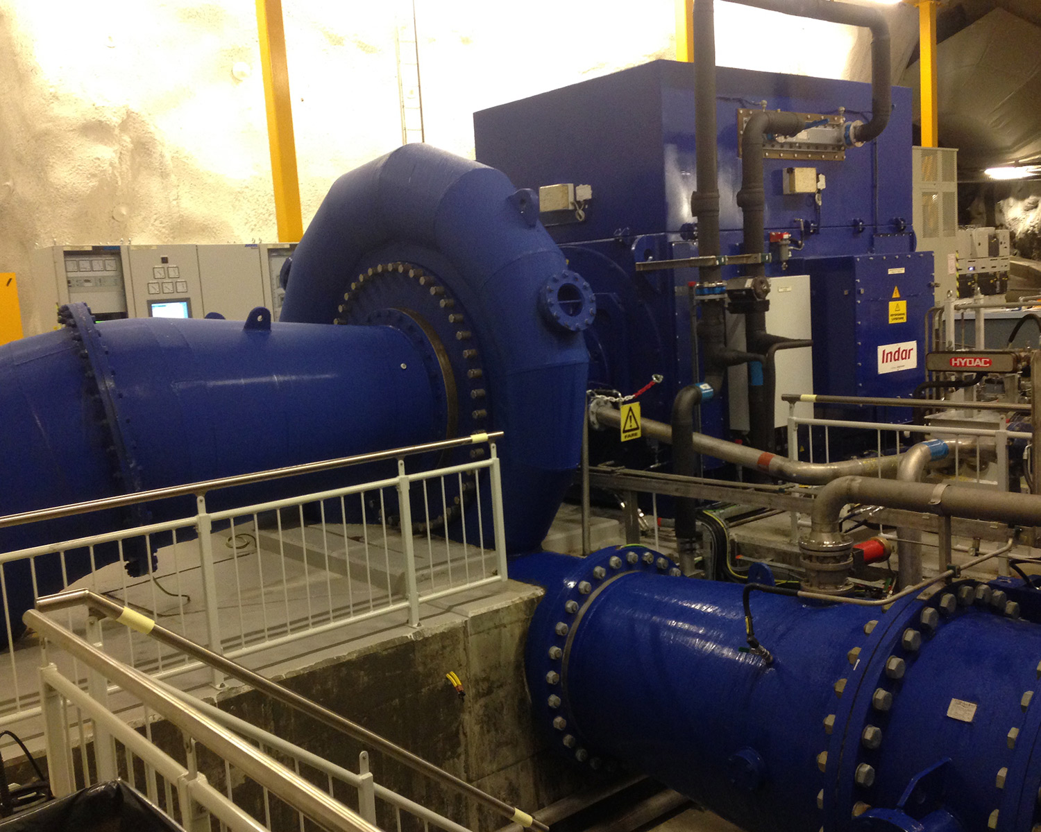 Interiøret i maskinsalen.