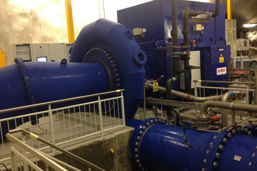 Interiøret i maskinsalen.