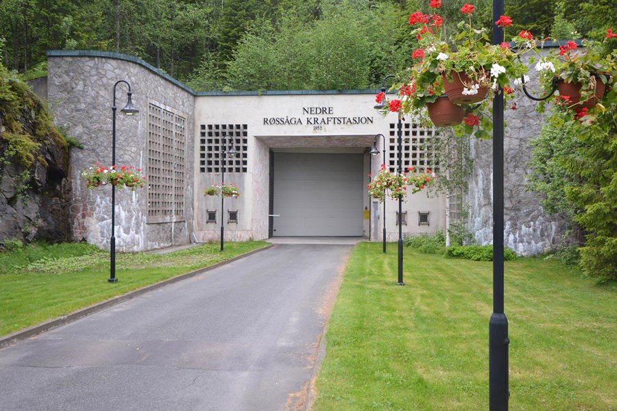 Portalbygget ved Nedre Røssåga kraftverk
