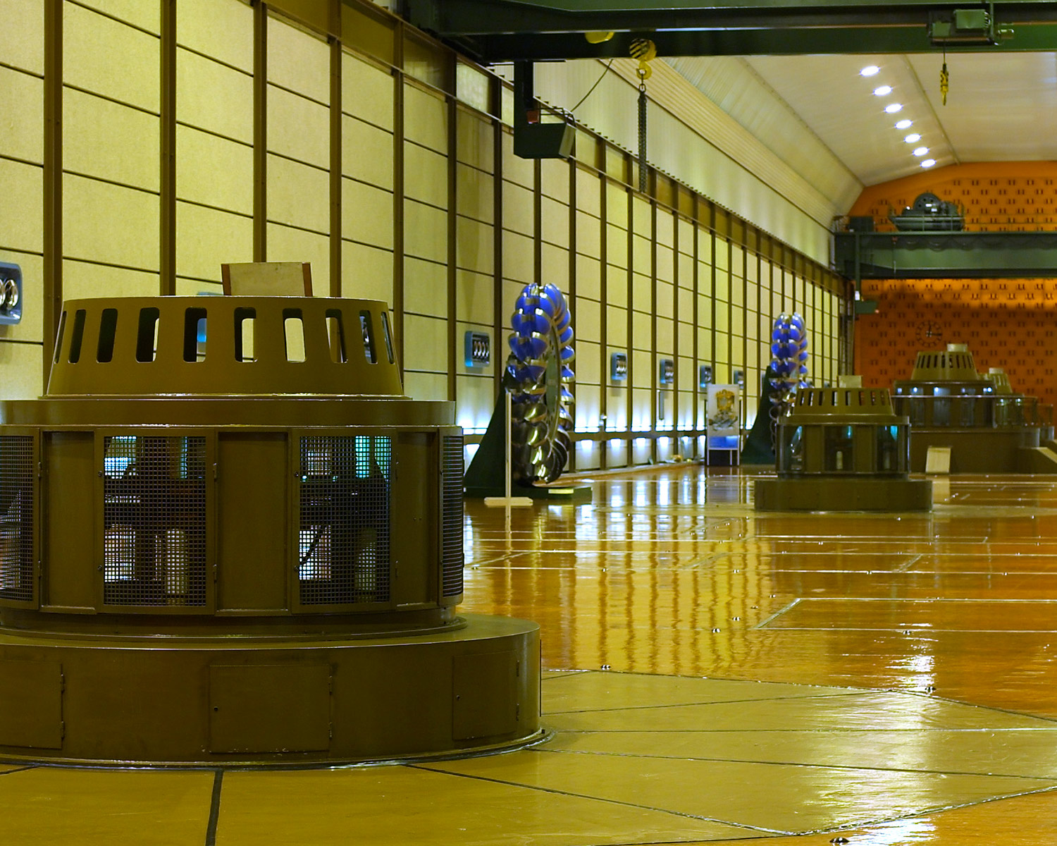 Maskinsalen i Sima kraftstasjon.