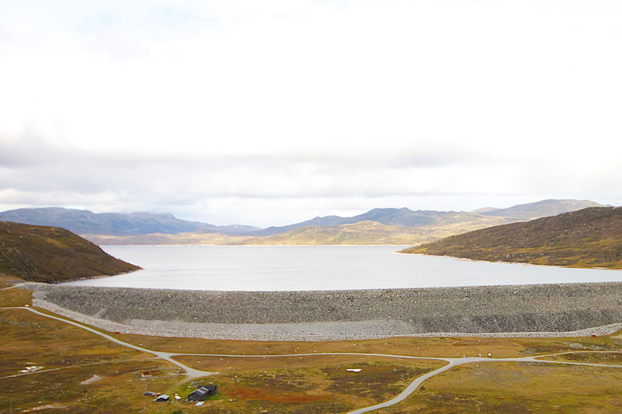 Songa dam, nedstrøms.