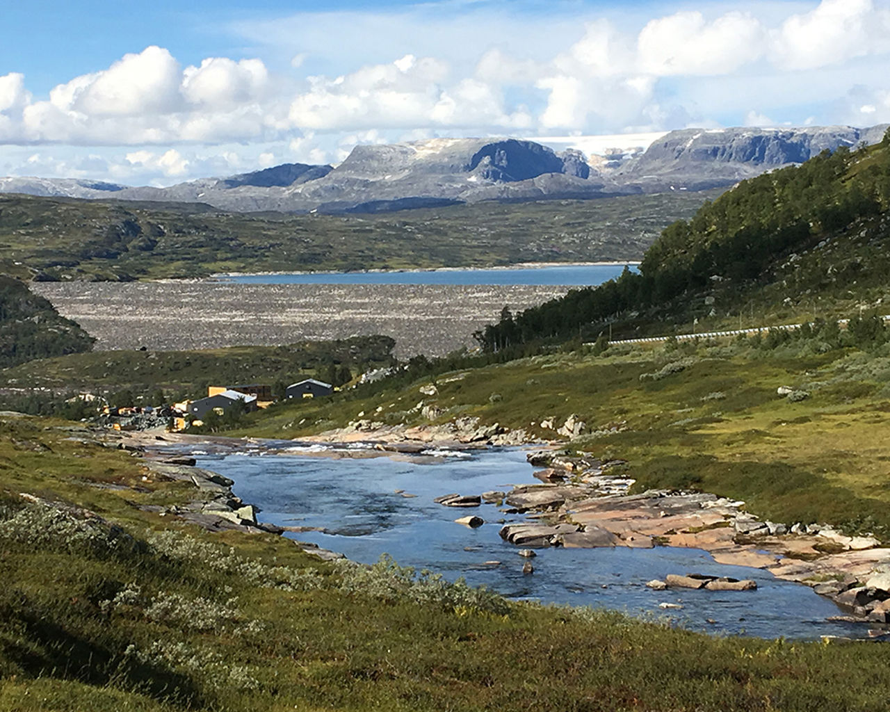 Illustrasjon av Storlia vannkraftverk