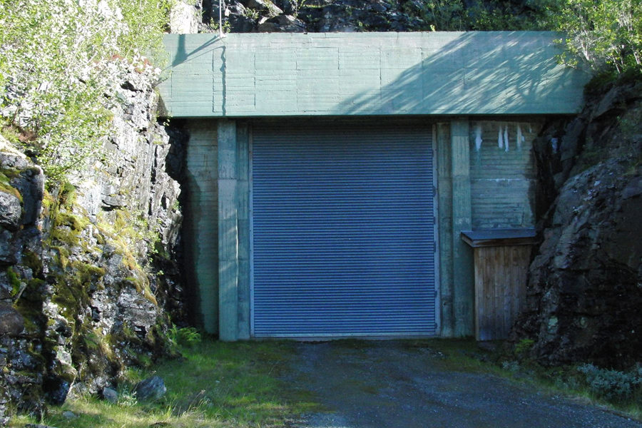 Inngangen til Vessingfoss kraftverk.