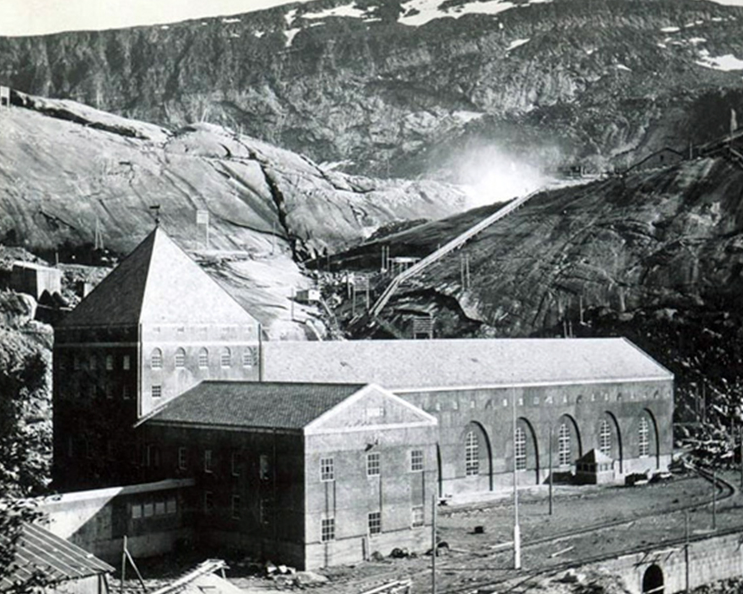 Glomfjord kraftverk opprinnelig bygning 