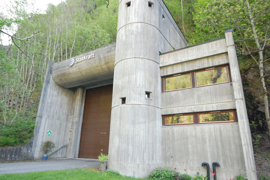 Portalbygget til Hylen kraftverk.