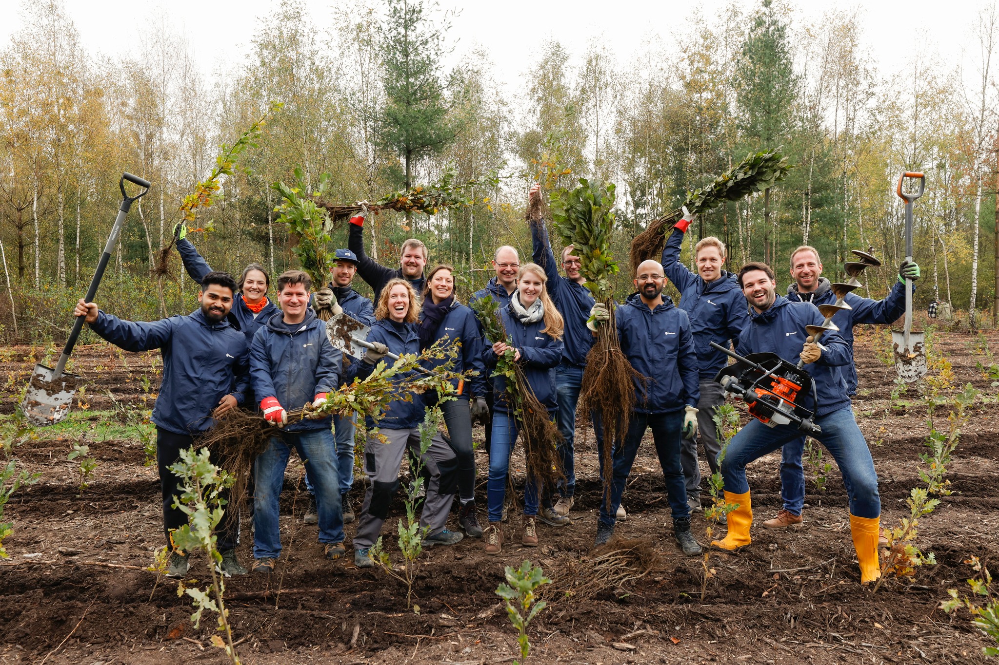Ansatte planter trær