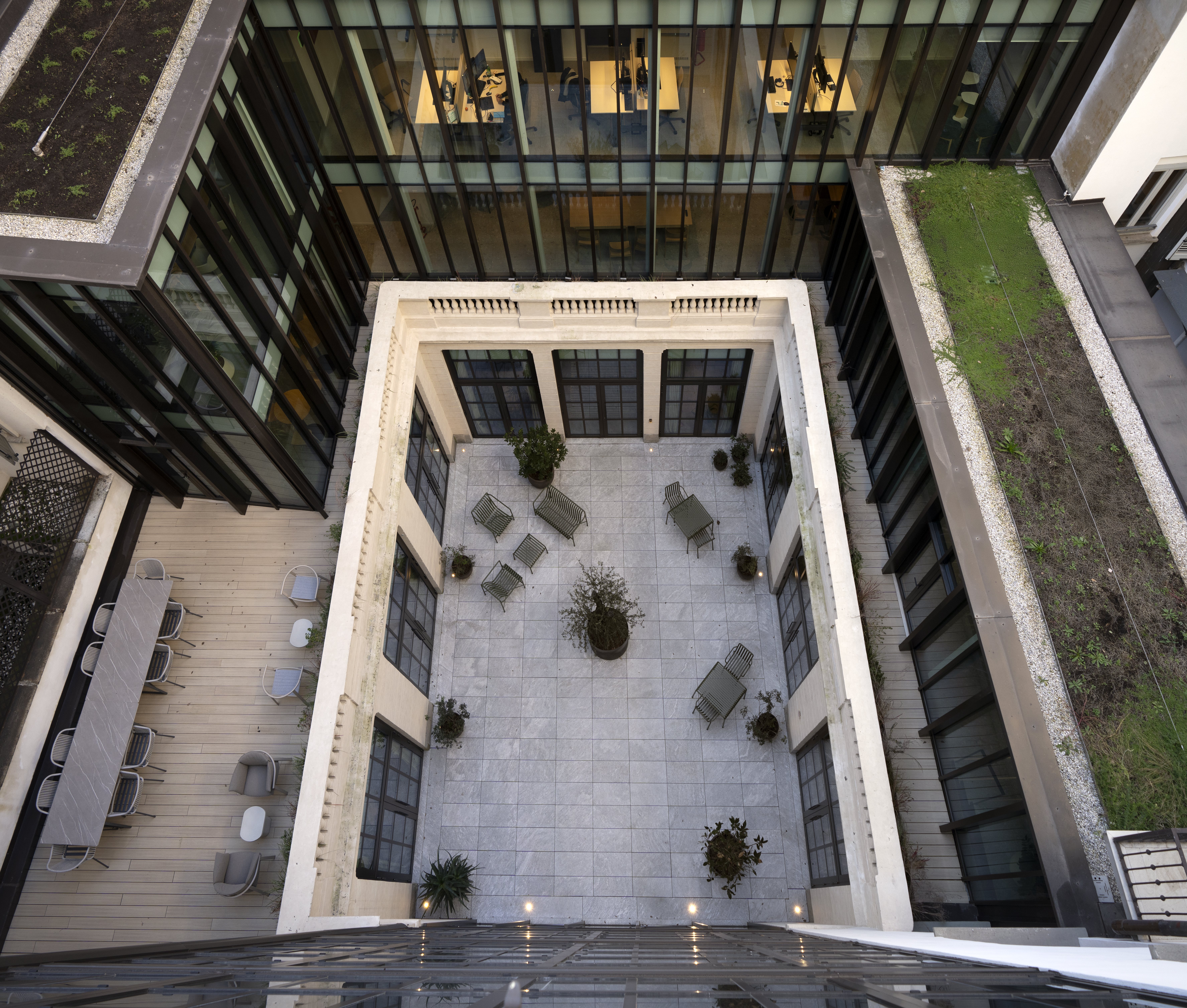 Takterrasse i kontorbygg