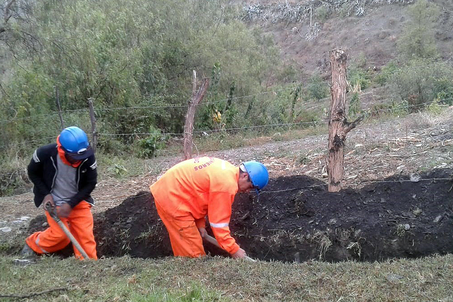 Grøftegraving for vannrør