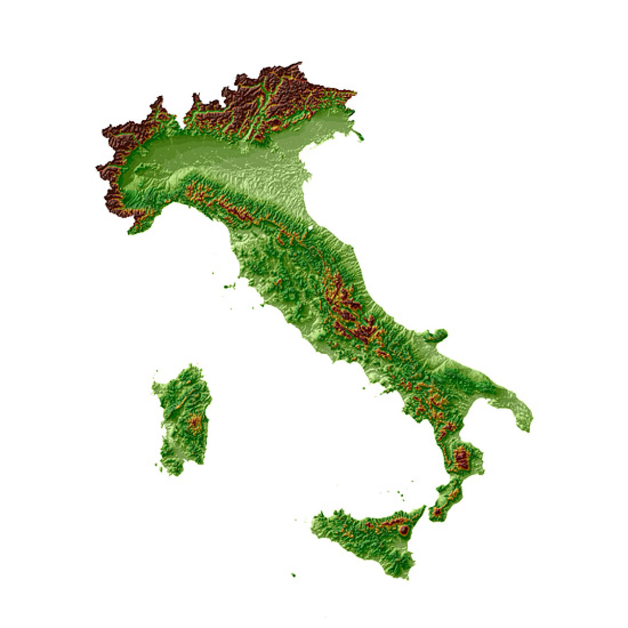 Kart over Italia