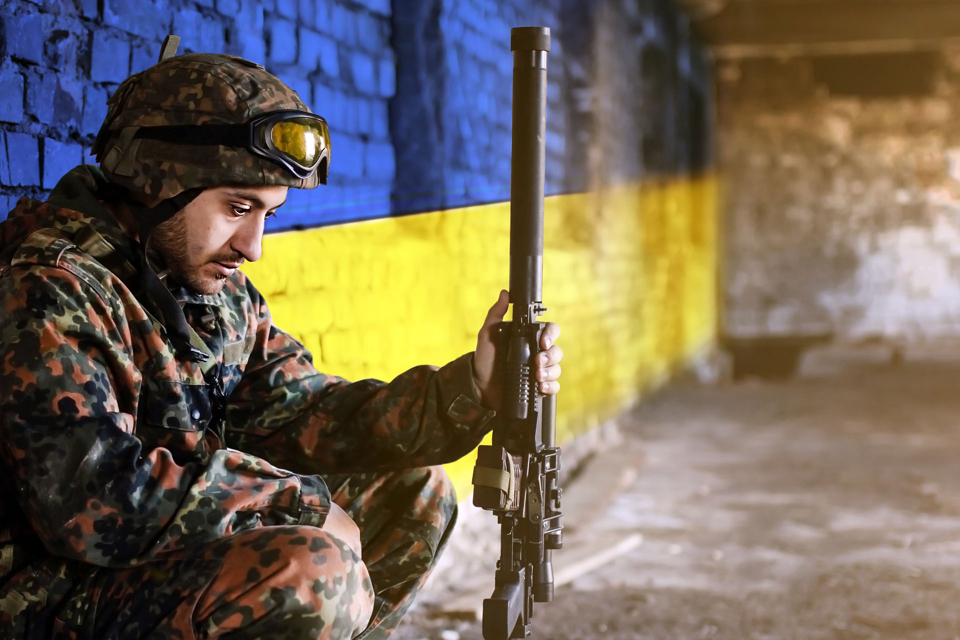 Trist soldat i Ukraina