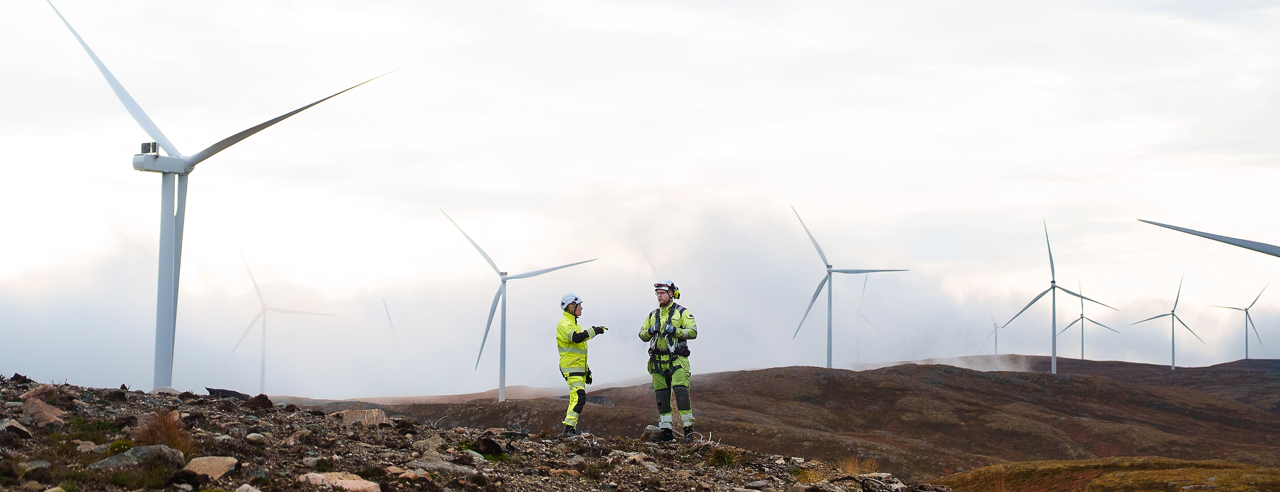 Vindturbiner og ansatte