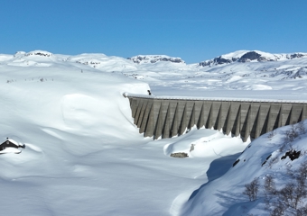 Kjelavatn på Haukelifjell i Vinje kommune på vinteren