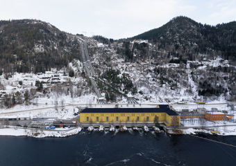 Nore vannskraftverk på vinteren