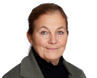 Dame med brunt hår