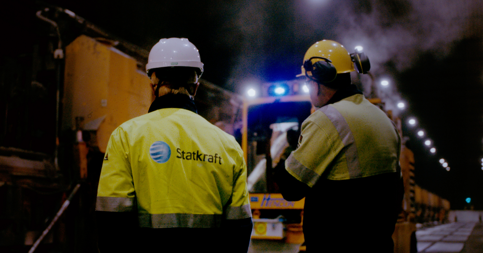 Statkraft-arbeidere i tunnel