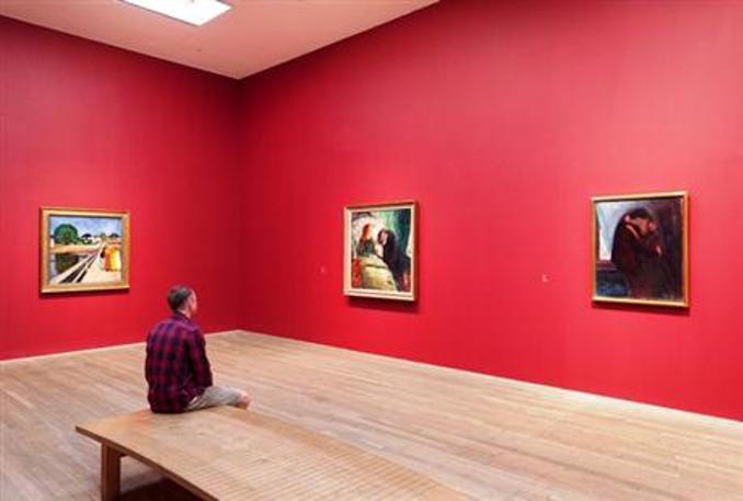Statkraft sponsors Edvard Munch exhibition at Tate Modern in London red walls