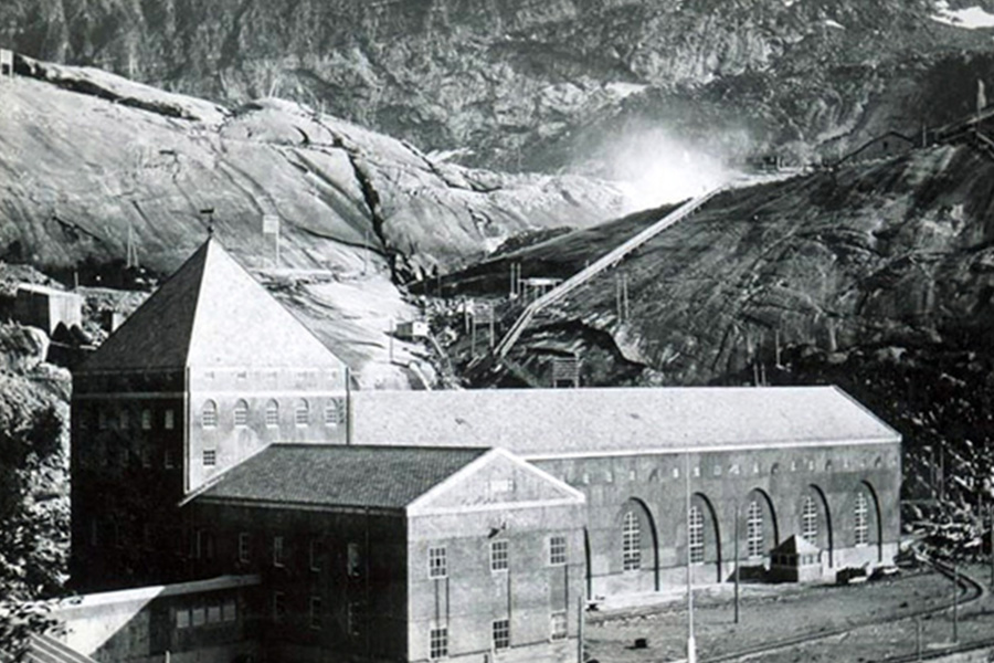 Glomfjord kraftverk opprinnelig bygning 